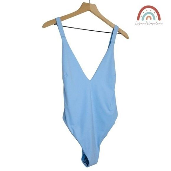 New! Good American Lounge One Piece High Waist High Cut Plunge Sexy Swimsuit XL - Picture 2 of 10